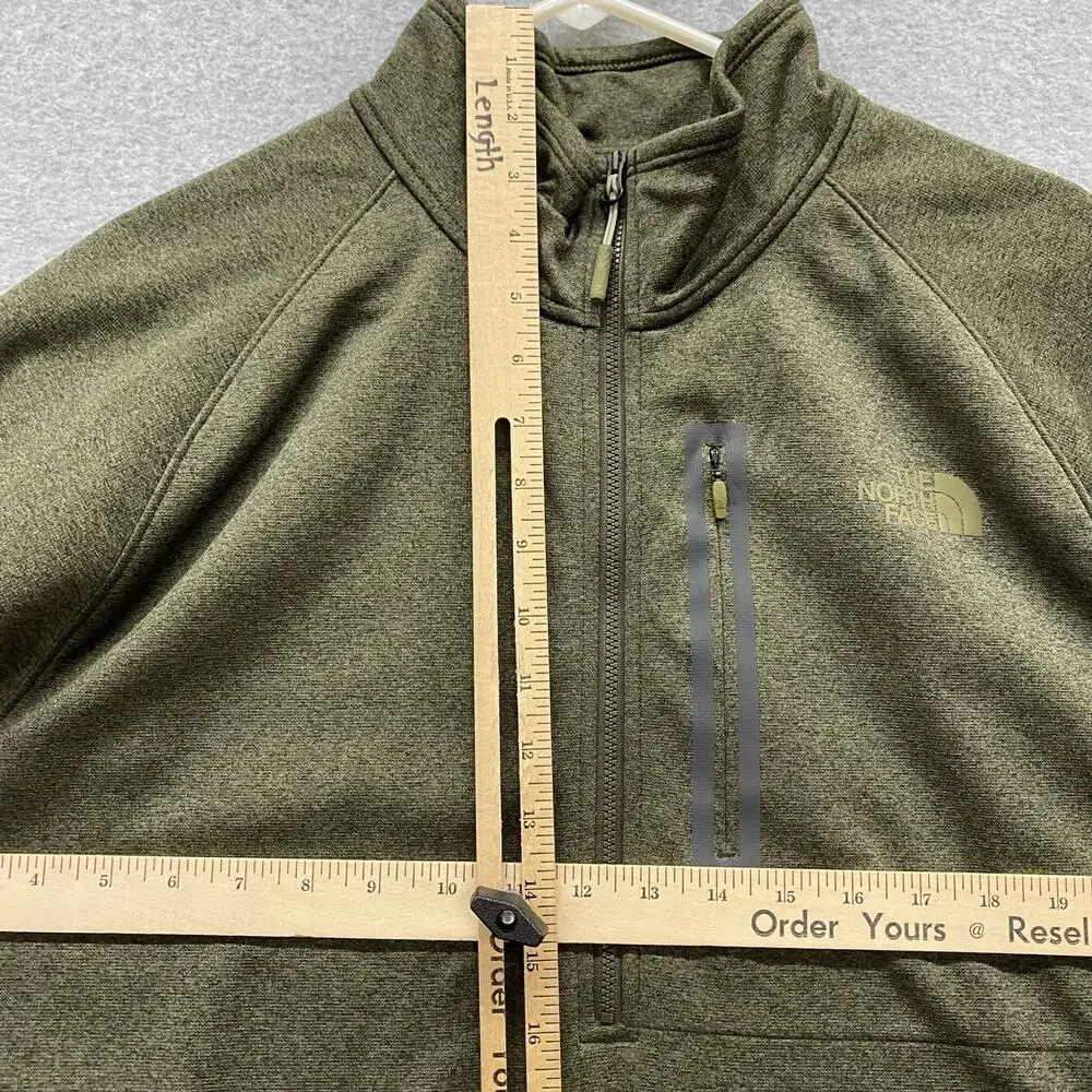 The North Face Mens Jacket XL Green Heather 1/4 Zip Pullover Fleece Gorpcore